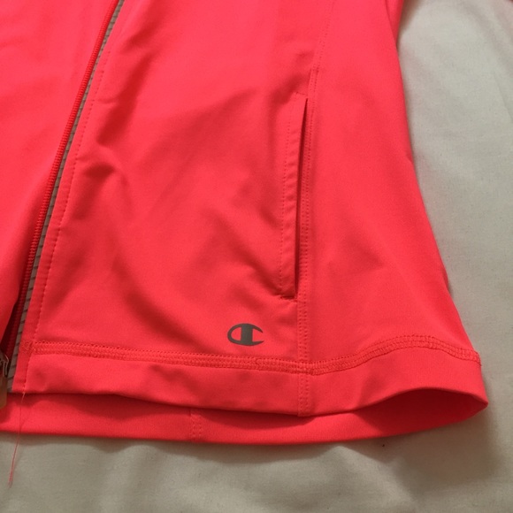 Hot pink neon Champions fitness jacket with thumb holes - Picture 4 of 6